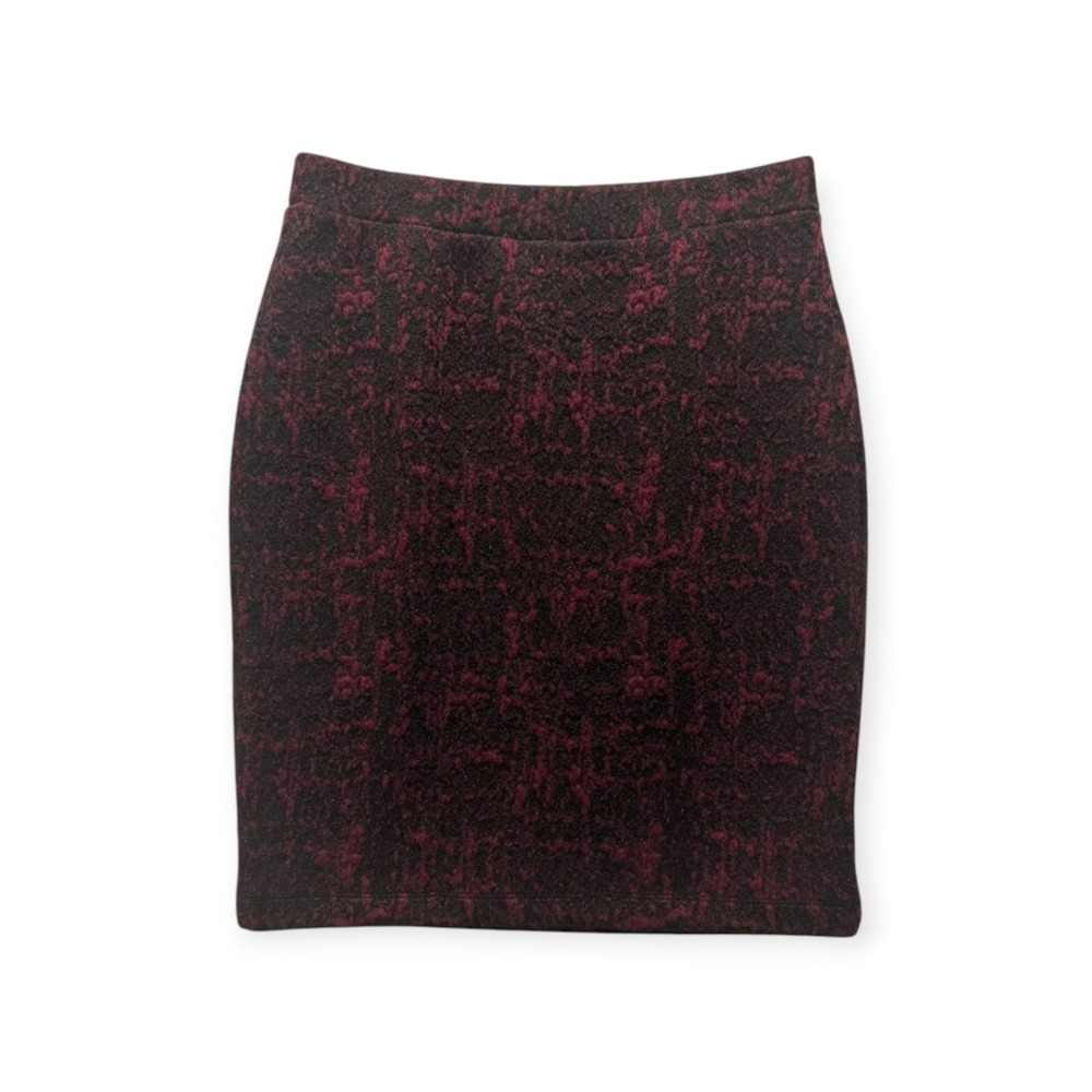Liz Claiborne Pencil Skirt Burgundy Black PM Women